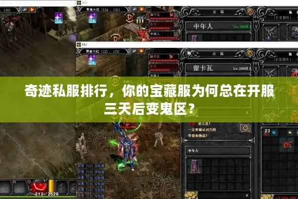 奇迹私服排行，你的宝藏服为何总在开服三天后变鬼区？
