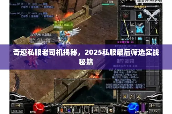 奇迹私服老司机揭秘，2025私服最后筛选实战秘籍