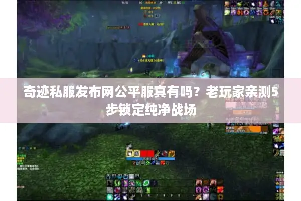 奇迹私服发布网公平服真有吗?老玩家亲测5步锁定纯净战场 奇迹私服发布网公平服真有吗?老玩家亲测5步锁定纯净战场