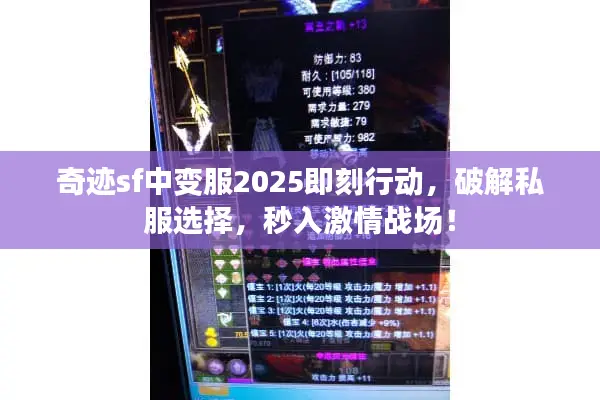 奇迹sf中变服2025即刻行动，破解私服选择，秒入激情战场！