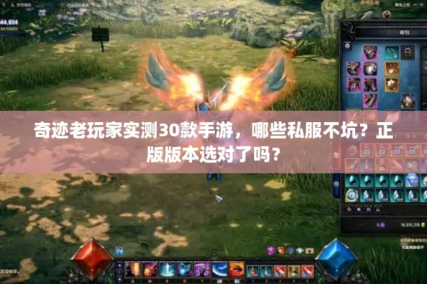奇迹老玩家实测30款手游，哪些私服不坑？正版版本选对了吗？