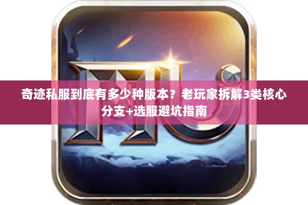 奇迹私服到底有多少种版本？老玩家拆解3类核心分支+选服避坑指南