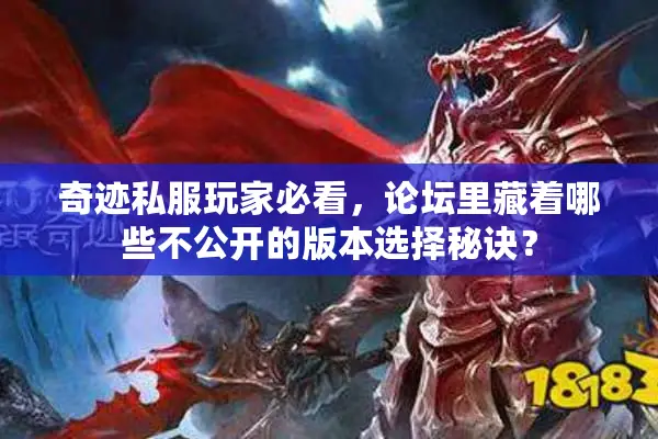 奇迹私服玩家必看，论坛里藏着哪些不公开的版本选择秘诀？