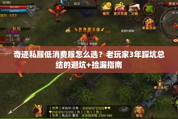 奇迹私服低消费服怎么选？老玩家3年踩坑总结的避坑+捡漏指南