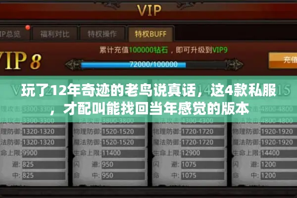 玩了12年奇迹的老鸟说真话，这4款私服，才配叫能找回当年感觉的版本