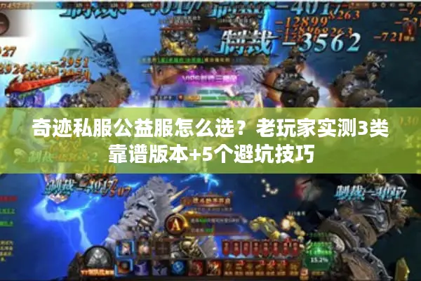 奇迹私服公益服怎么选？老玩家实测3类靠谱版本+5个避坑技巧