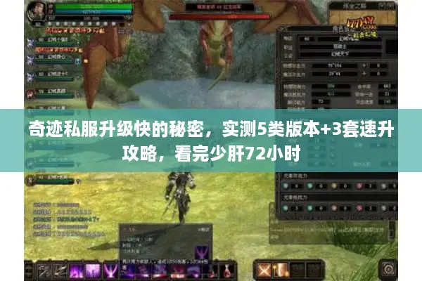 奇迹私服升级快的秘密，实测5类版本+3套速升攻略，看完少肝72小时