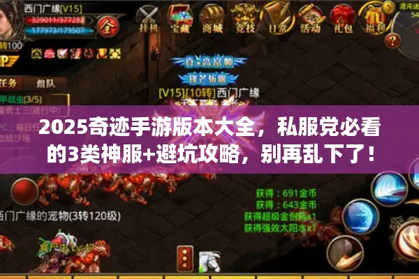 2025奇迹手游版本大全，私服党必看的3类神服+避坑攻略，别再乱下了！